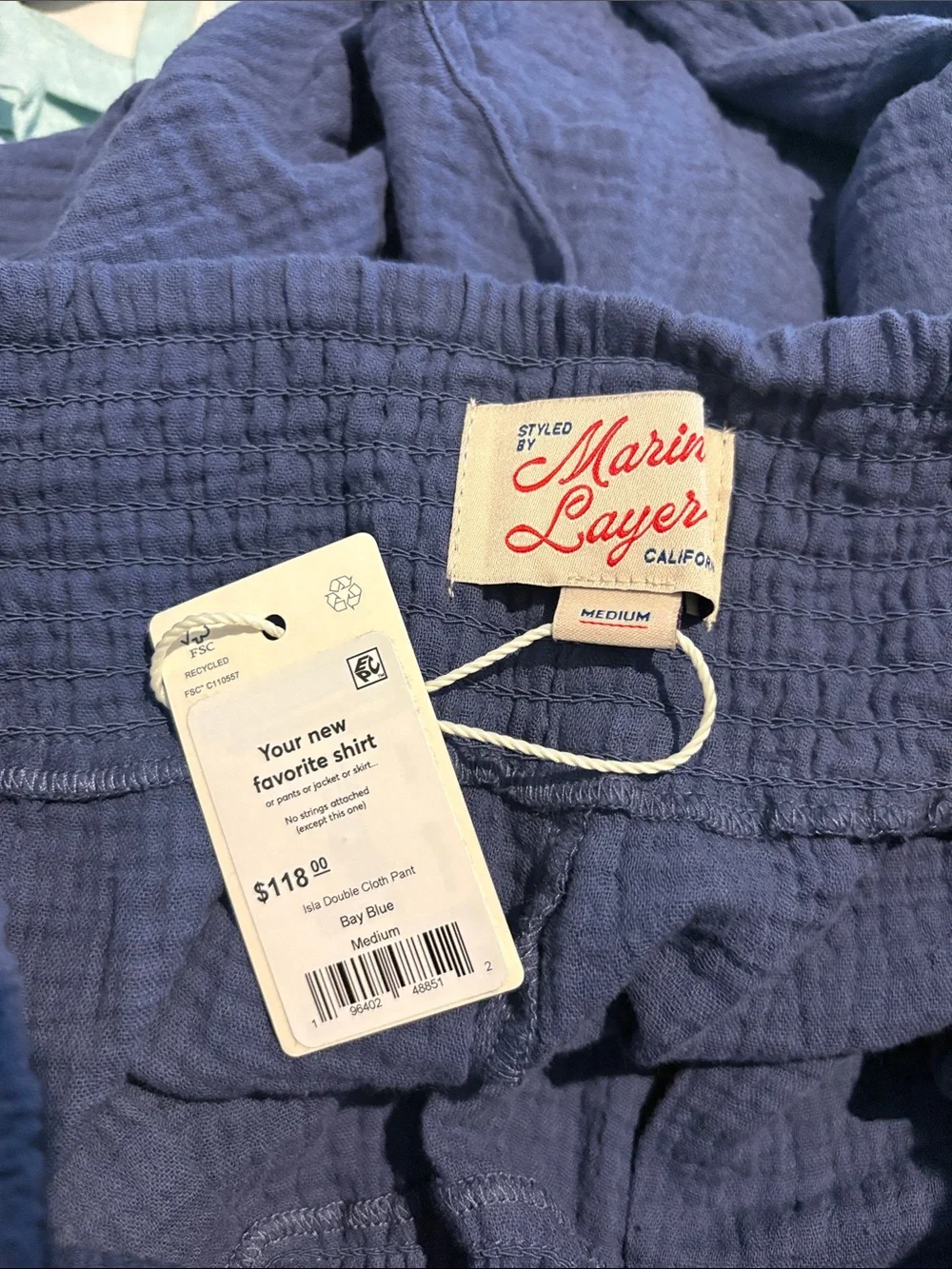 Marin Layer Lightweight  isla double cloth pants - Medium